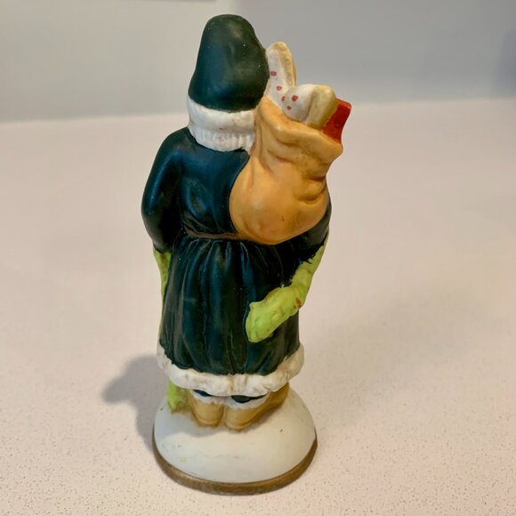 Vintage Old World Collectible German 1908 Santa Claus with Garland Figurine - Picture 2 of 2